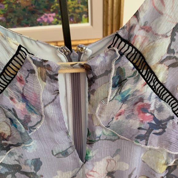 Floral Lavender Karina Grimaldi Romper - Picture 7 of 7